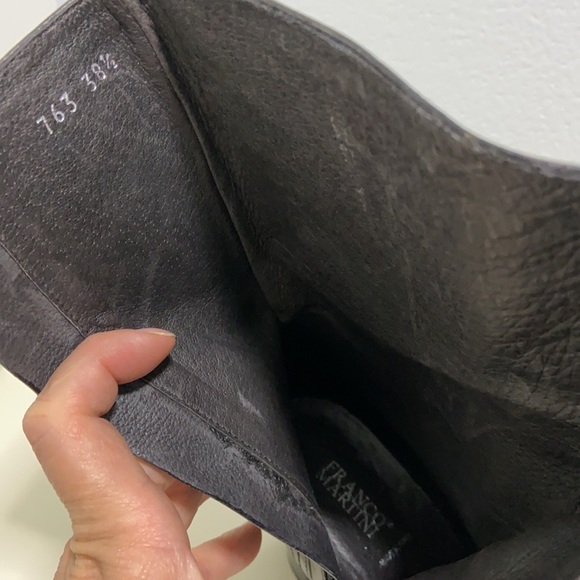 Franco Martini Fine Italian Leather Boots, size 81/2, color black - Picture 4 of 6